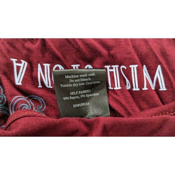 Stunner California Womens Size Medium Maroon Long Sleeve Scoop Neck T-Shirt - Picture 9 of 9